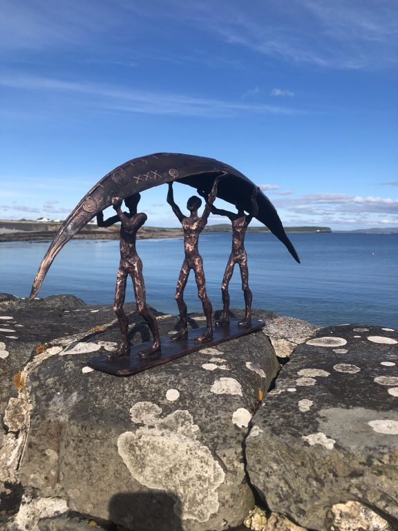 Clodagh Redden Bronze Curragh for Kilbaha Gallery