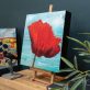 Eadaoin Harding Kemp Irish art original Irish art Ireland painting Irish Interiors art and interiors interior design beautiful homes contemporary spaces bright vivid colours red poppy Kilbaha Gallery