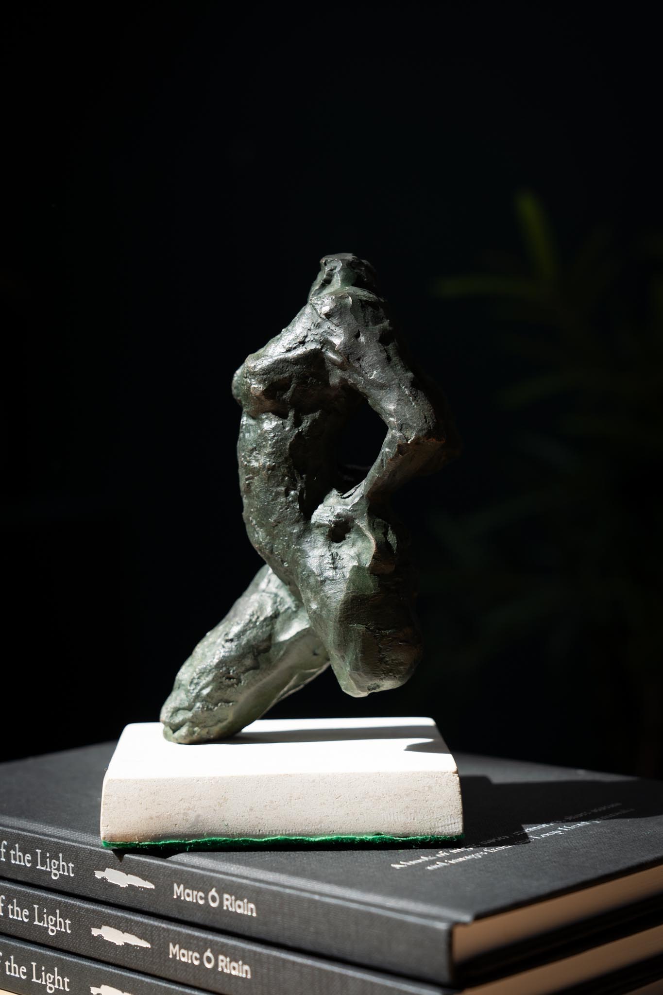 Tanya Elliott Nyegaard sculptor bronze sculpture stone base beautiful piece 'After Degas' female torso small work original art Irish sculpture bronze foundry Ireland Kilbaha Gallery