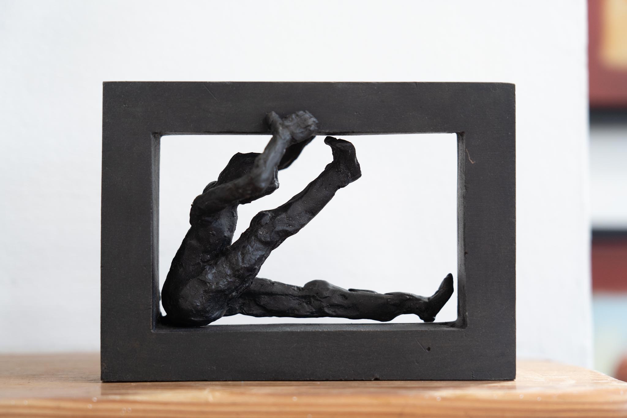 Yoga III poses Yoga Tanya Elliott Nyegaard sculptor bronze sculpture beautiful piece 'yoga III - bronze figure small work original art Irish sculpture bronze foundry Ireland Kilbaha Gallery