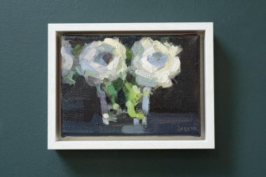 Bairbre Duggan Irish art flowers white blooms beautiful painting original art collectable piece oil on canvas framed painting interiors gift unique lovely home decor kilbaha Gallery