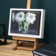 Bairbre Duggan Irish art flowers white blooms beautiful painting original art collectable piece oil on canvas framed painting interiors gift unique lovely home decor kilbaha Gallery