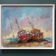 Danny V Smith boatyard beautiful boats fishing boats original Irish art acrylics Ireland sails Irish Interiors Ireland Interiors interior design gifts fishing