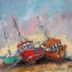 Danny V Smith boatyard beautiful boats fishing boats original Irish art acrylics Ireland sails Irish Interiors Ireland Interiors interior design gifts fishing