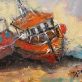 Danny V Smith boatyard beautiful boats fishing boats original Irish art acrylics Ireland sails Irish Interiors Ireland Interiors interior design gifts fishing