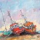 Danny V Smith boatyard beautiful boats fishing boats original Irish art acrylics Ireland sails Irish Interiors Ireland Interiors interior design gifts fishing