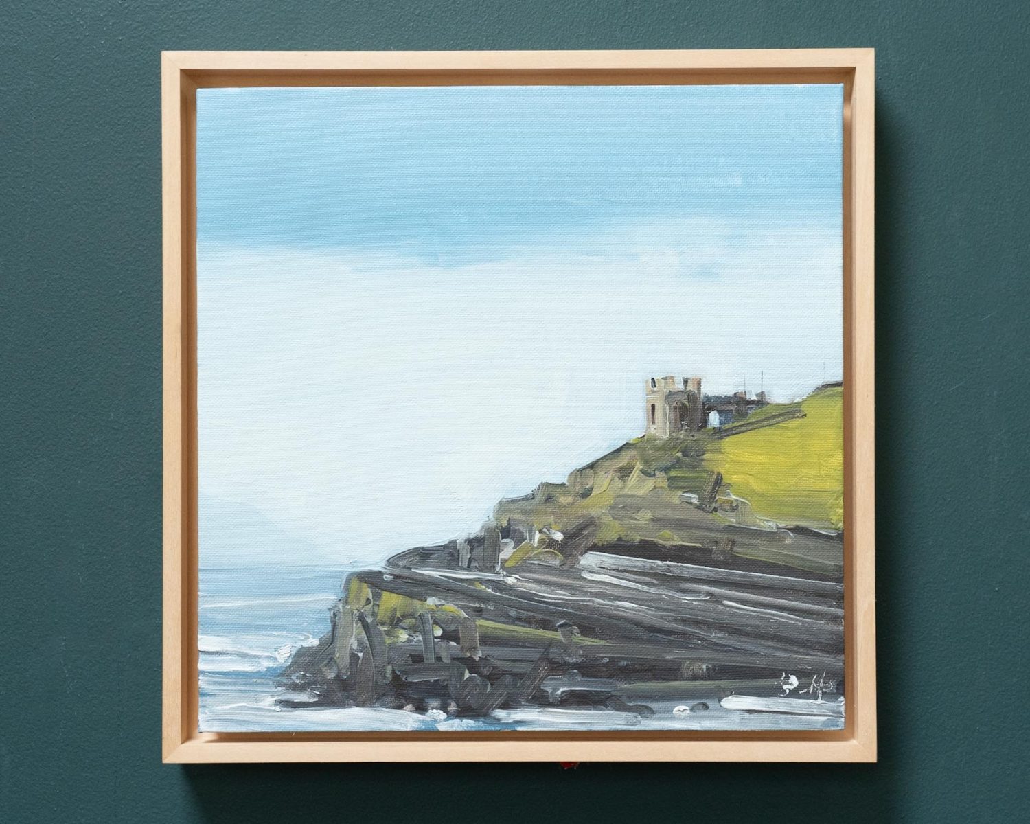 Kaye Maahs historical buildings Irish art original Irish art seascape West of Ireland Wild Atlantic Way turret the reading room Kilbaha beautiful oil painting original oil painting art ireland