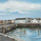 the cappa pier Kilrush swimming children jumping off pier village town seaside beautiful seascape in oils original oil painting framed work Irish art original Irish art Kilbaha Gallery Loop Head Wild Atlantic Way the ocean the turbulent seas seascape beautiful painting interiors D