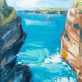 David Coyne wild atlantic way beautiful seascape cliff view oil painting oil on canvas Interiors contemporary art blue sea headland cliffs coastline fishing original Irish art