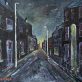 Paul McMahon original Irish art oil painting darkness nightime beautiful colourful dark colour palette street at night kilbaha gallery Interiors art and interiors Irish homes modern art collections gift expressionism