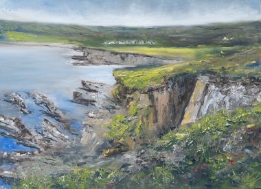 Pauline Dunleavy Original Irish Art oil painting seascape coastal paintings beautiful Irish art Ireland cliff coast Interiors