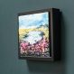 Pauline Dunleavy Encaustic beautiful painting original Irish art pigmented wax pinks yellows landscape flowers art Ireland