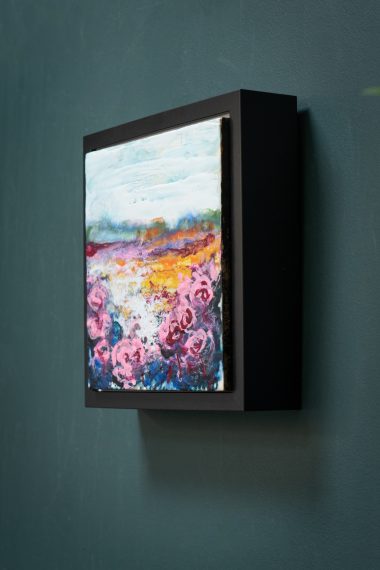 Pauline Dunleavy Irish Art Pigmented Wax Encaustic Art Wildflowers beautiful colours Irish interiors gorgeous colour palette bright pinks and oranges and yellows Kilbaha Gallery