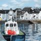 The artist known as D, West Clare artist, Behind the Pier, Coastal, swimming, Pilot Boat Cappa, Kilbaha Gallery Ireland Irish art original oil painting