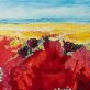 Eadaoin Harding Kemp Wildflowers beautiful original Irish art red and yellow flowers gorgeous colours Irish Interiors Ireland original painting Kilbaha Gallery