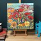 Eadaoin Harding Kemp Wildflowers beautiful original Irish art red and yellow flowers gorgeous colours Irish Interiors Ireland original painting Kilbaha Gallery