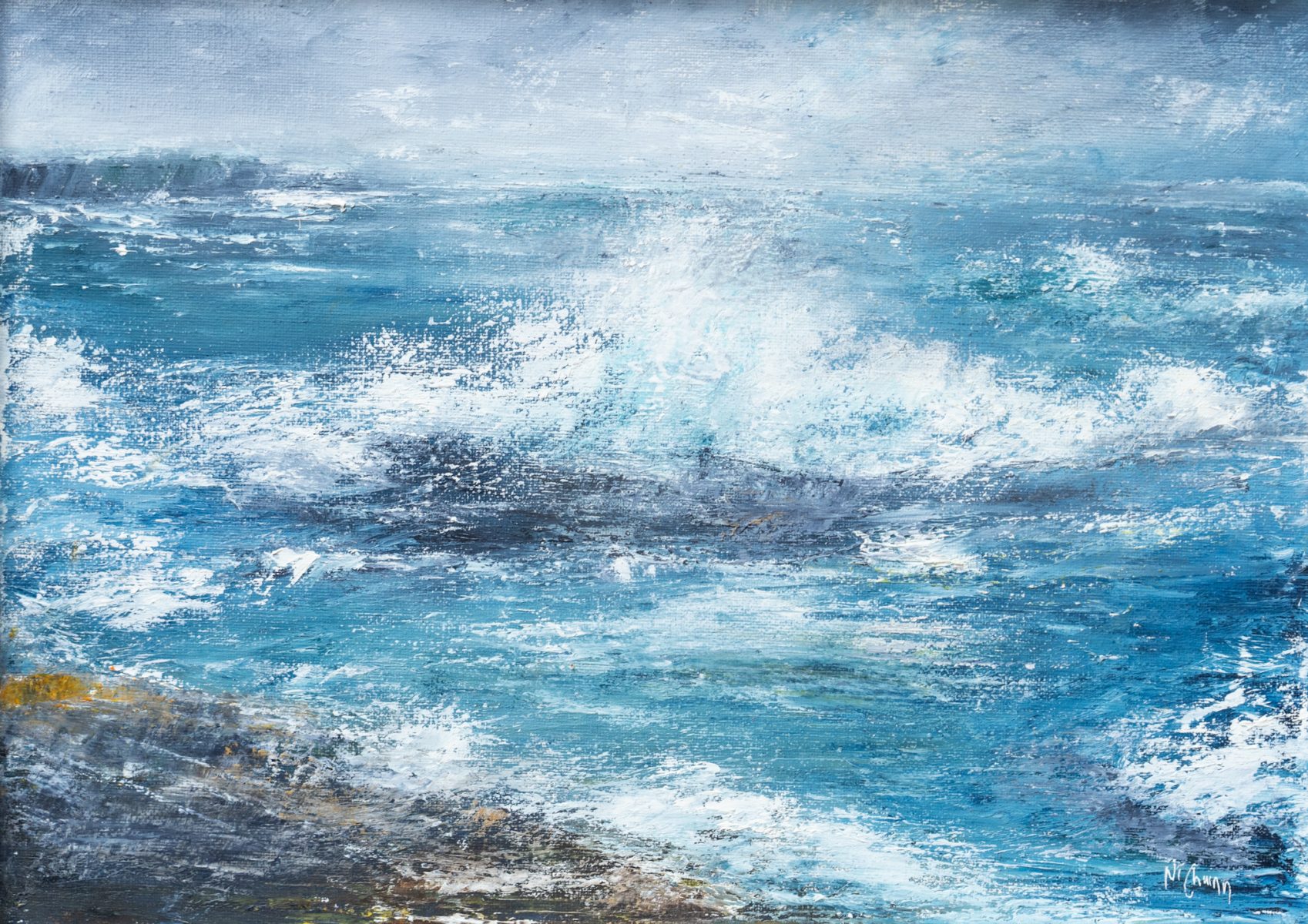 Fiona ni Chuinn Ireland WAW Irish art original art painting seascape oils oil on canvas beautiful art Irish Interiors Kilbaha Gallery