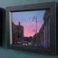 Delaney Davis urban art streetscapes beautiful skies pink sky blue sky gorgeous painting collectable work Irish art American Irish artist Kilbaha Gallery Interiors