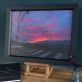 Delaney Davis urban art streetscapes beautiful skies pink sky gorgeous painting collectable work Irish art American Irish artist Kilbaha Gallery Interiors