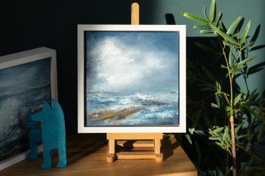 Fiona ni Chuinn contemporary Irish artist oil on canvas seascapes Ireland West of Ireland Atlantic Ocean waves drama and power of the ocean Irish interiors perfect gift painting art