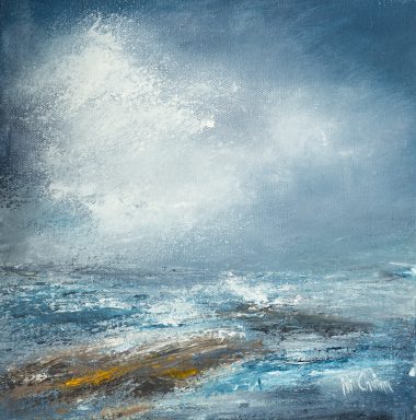 Fiona ni Chuinn contemporary Irish artist oil on canvas seascapes Ireland West of Ireland Atlantic Ocean waves drama and power of the ocean Irish interiors perfect gift painting art