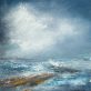 Fiona ni Chuinn contemporary Irish artist oil on canvas seascapes Ireland West of Ireland Atlantic Ocean waves drama and power of the ocean Irish interiors perfect gift painting art