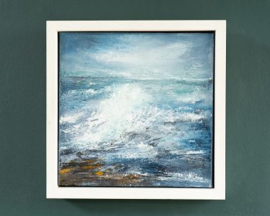 Fiona ni Chuinn contemporary Irish artist oil on canvas seascapes Ireland West of Ireland Atlantic Ocean waves drama and power of the ocean Irish interiors perfect gift painting art