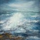 Fiona ni Chuinn contemporary Irish artist oil on canvas seascapes Ireland West of Ireland Atlantic Ocean waves drama and power of the ocean Irish interiors perfect gift painting art