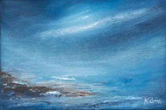 Fiona ni Chuinn contemporary Irish artist oil on canvas seascapes Ireland West of Ireland Atlantic Ocean waves drama and power of the ocean Irish interiors perfect gift painting art