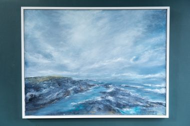 Fioan ni Chuinn contemporary Irish artist oil on canvas seascapes Ireland West of Ireland Atlantic Ocean waves drama and power of the ocean Irish interiors perfect gift painting art