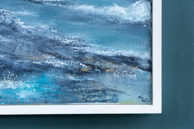 Fiona ni Chuinn contemporary Irish artist oil on canvas seascapes Ireland West of Ireland Atlantic Ocean waves drama and power of the ocean Irish interiors perfect gift painting art