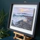 Vincent Killowry Crab Island Sunset original acrylics on board framed original painting by contemporary artist Vincent Killowry seascape original Irish art painting Ireland Irish Interiors Ireland