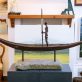 Clodagh Redden Boat Bronze standing figure large scale indoor outdoor sculpture beautiful original piece Ireland Irish art original Irish art bronze foundry contemporary take on traditional currach kilbaha gallery