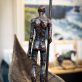 Clodagh Redden Boat Bronze standing figure large scale indoor outdoor sculpture beautiful original piece Ireland Irish art original Irish art bronze foundry contemporary take on traditional currach kilbaha gallery