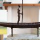 Clodagh Redden Boat Bronze standing figure large scale indoor outdoor sculpture beautiful original piece Ireland Irish art original Irish art bronze foundry contemporary take on traditional currach kilbaha gallery