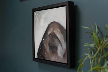 Heidi Wickham animal art monkey Xing Xing painting original Irish art acrylic on canvas framed contemporary work Kilbaha Gallery Ireland Irish art Irish Interiors Irish art and Interiors contemporary homes