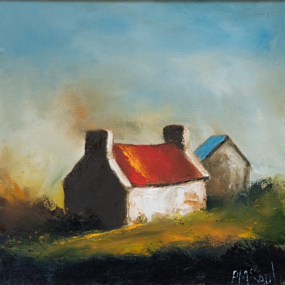 Padraig McCaul Original Irish art painting beautiful original art oil on canvas framed work Irish Interiors Ireland Painting Ireland contemporary artist oil on canvas West of Ireland painting