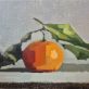 Bairbre Duggan oil on canvas original Irish art mandarin still life study painting contemporary artist Irish Interiors Ireland West of Ireland Kilbaha Gallery