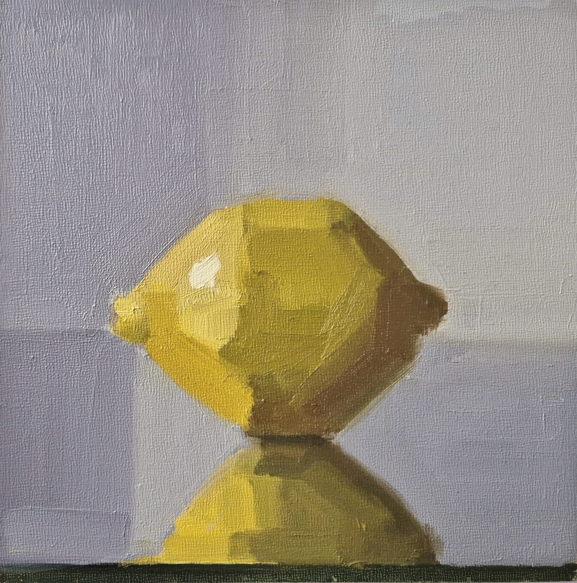 Bairbre Duggan lemon study painting oil on canvas original Irish art still life contemporary artist Irish Interiors Ireland West of Ireland Kilbaha Gallery