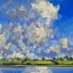 Bairbre Duggan oil on canvas original Irish art skyscape Shannon Crossing Shannon Estuary contemporary artist Irish Interiors Ireland West of Ireland Kilbaha Gallery